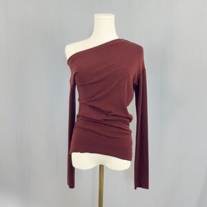 Monteau Women's Burgundy Long Sleeve Top